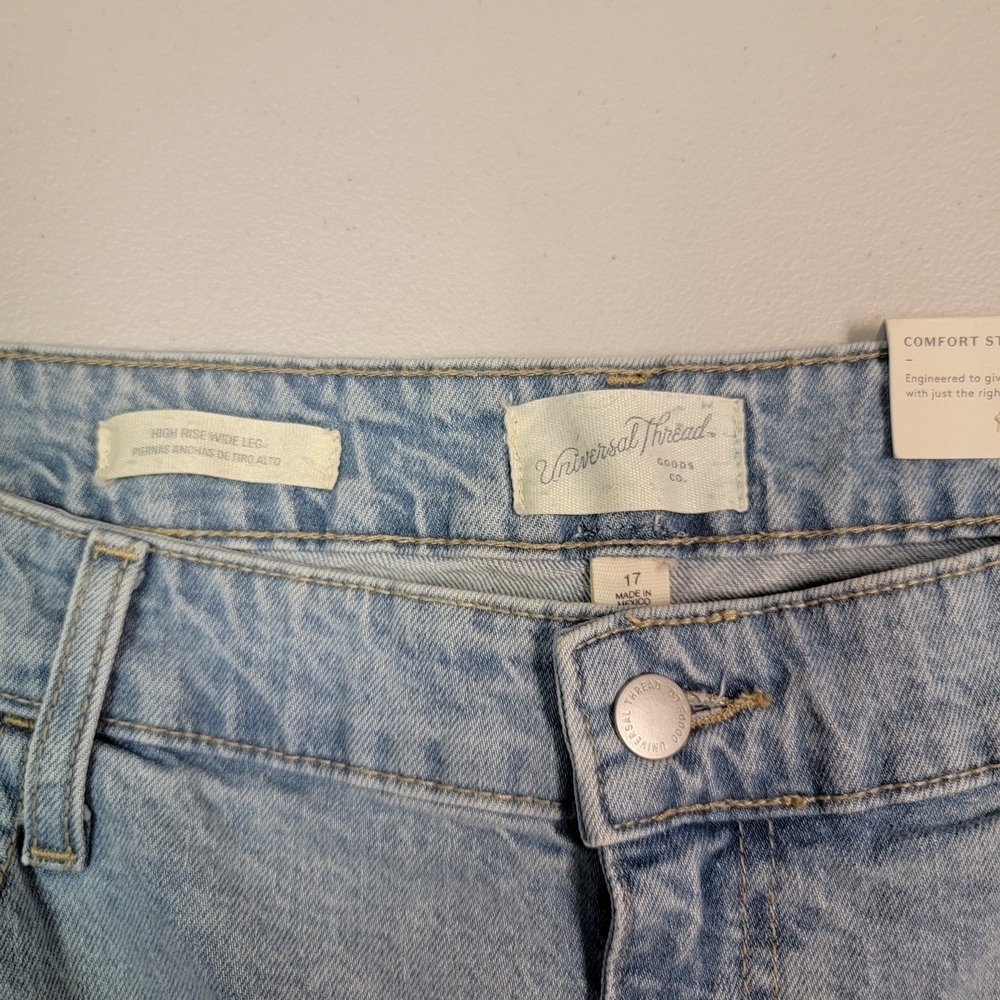 Universal Thread High Rise Wide Leg Jeans Women's Size 17 - Picture 4 of 8